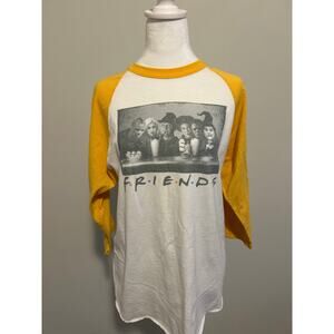 VINTAGE Horror Theme F.R.I.E.N.D.S. Graphic Baseball Tee Medium